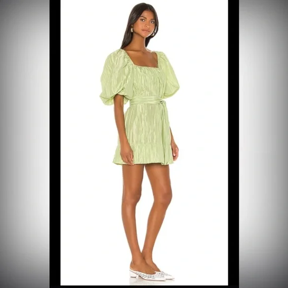green emerald velvet dress Larch Dress / Leaf Green main image 0